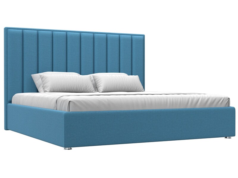 Кровать интерьерная Афродита 200, Рогожка, Амур 10 голубой