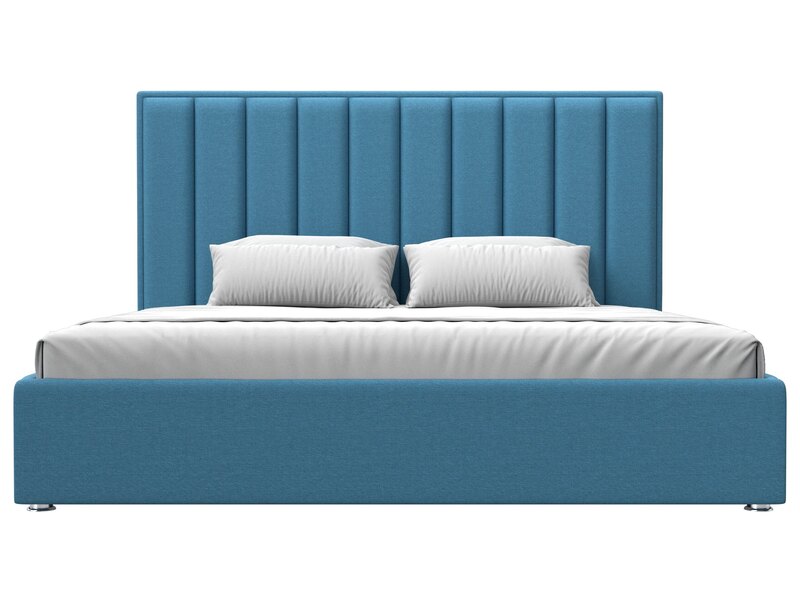 Кровать интерьерная Афродита 200, Рогожка, Амур 10 голубой