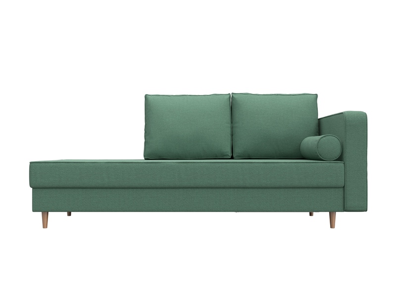 Кушетка Прайм правая, Рогожка, Амур 11 зеленый