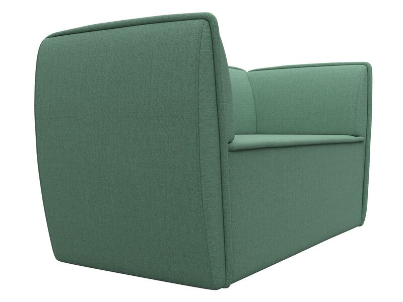 Диван кухонный прямой Бергамо 2-х местный, Рогожка, Амур 11 зеленый