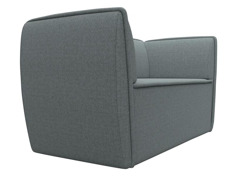 Диван кухонный прямой Бергамо 2-х местный, Рогожка, Амур 07 серый