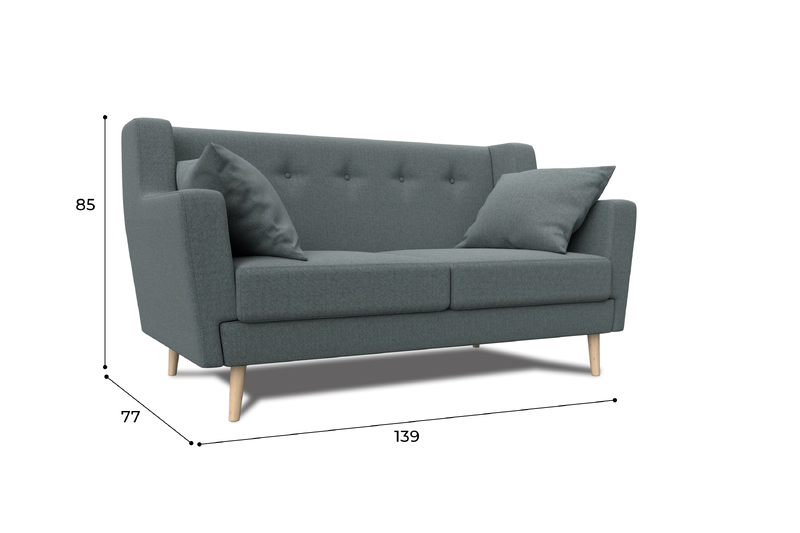 Диван кухонный прямой Брайтон 2, Рогожка, Амур 07 серый