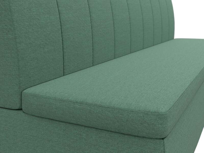 Диван кухонный прямой Кантри, Рогожка, Амур 11 зеленый