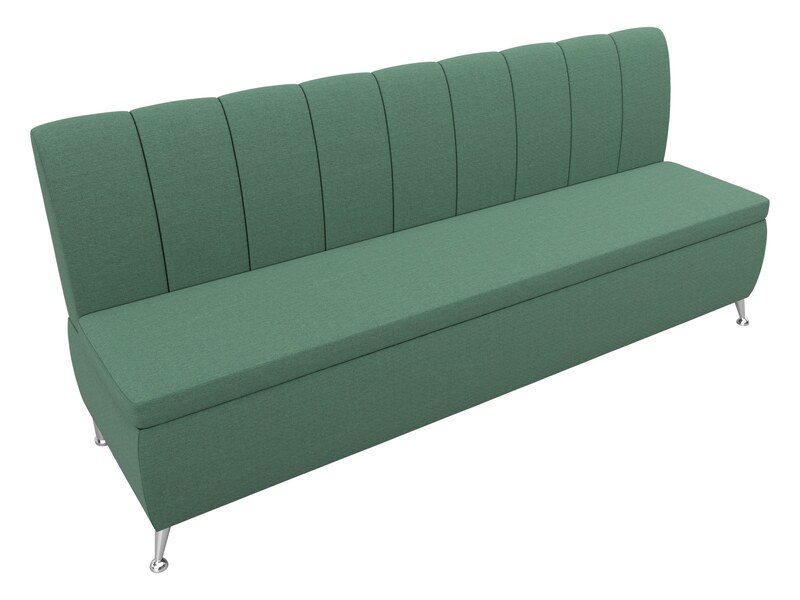 Диван кухонный прямой Кантри, Рогожка, Амур 11 зеленый