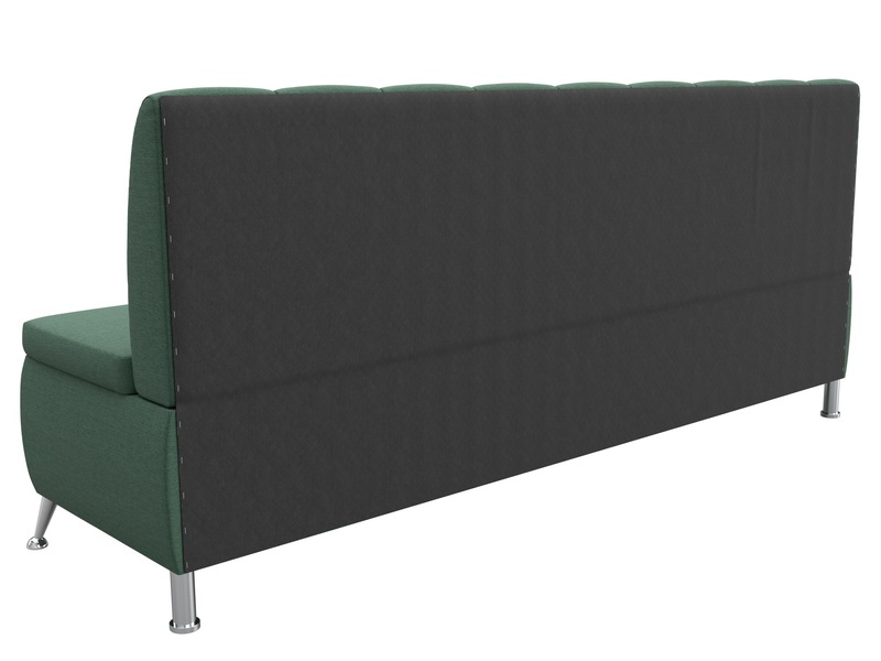 Диван кухонный прямой Кантри, Рогожка, Амур 11 зеленый