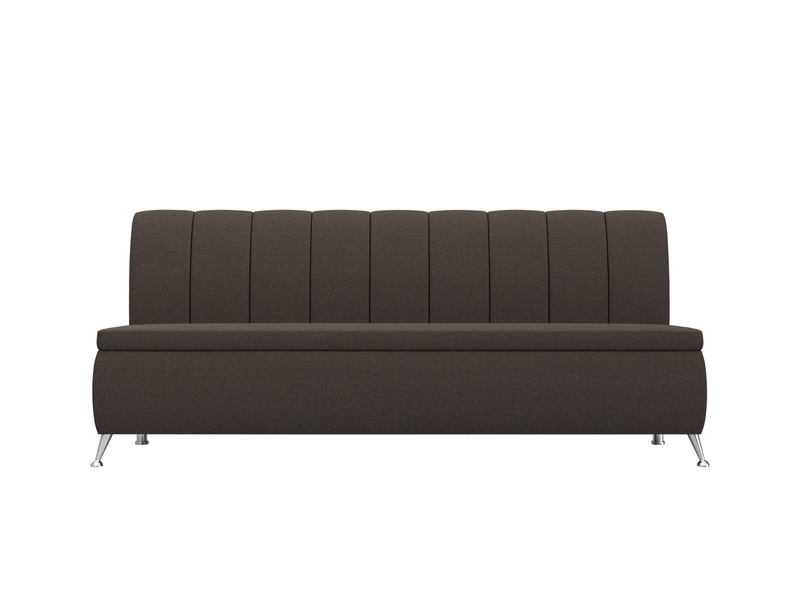 Диван кухонный прямой Кантри, Рогожка, Амур 05 коричневый