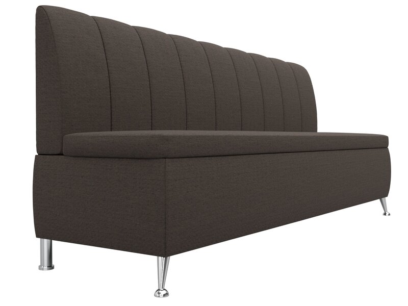 Диван кухонный прямой Кантри, Рогожка, Амур 05 коричневый