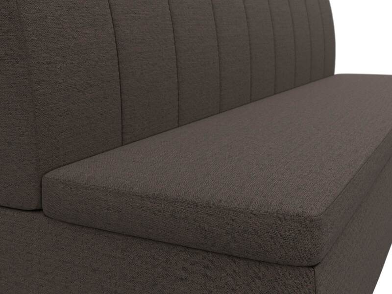 Диван кухонный прямой Кантри, Рогожка, Амур 05 коричневый