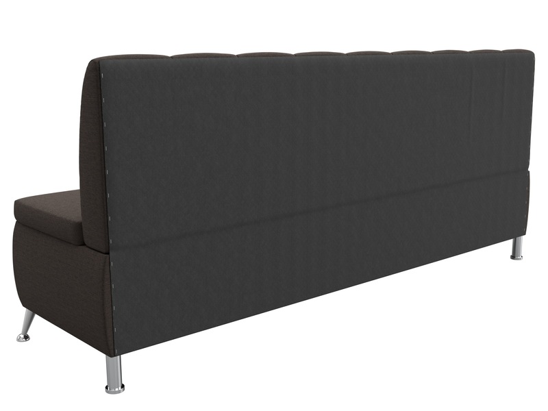 Диван кухонный прямой Кантри, Рогожка, Амур 05 коричневый