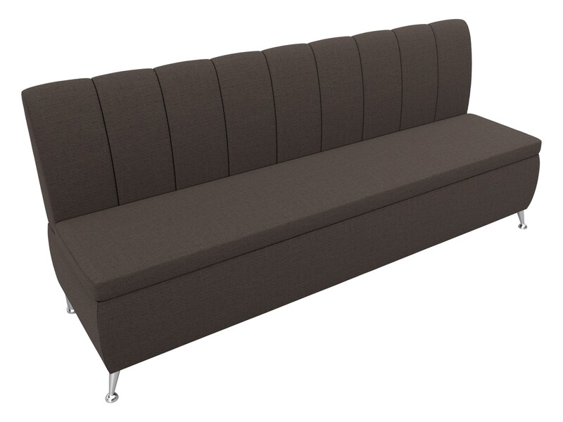 Диван кухонный прямой Кантри, Рогожка, Амур 05 коричневый