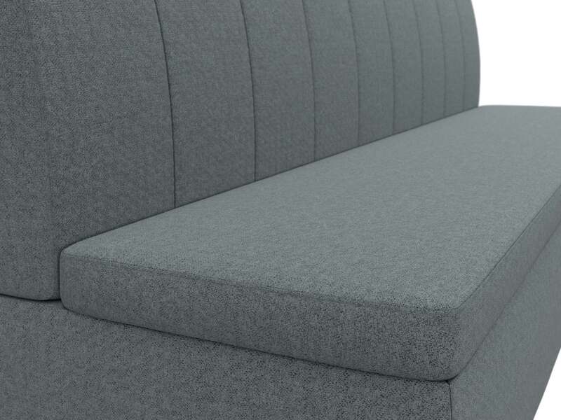 Диван кухонный прямой Кантри, Рогожка, Амур 07 серый