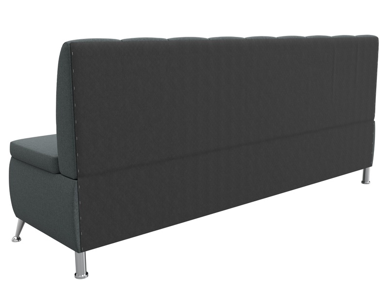 Диван кухонный прямой Кантри, Рогожка, Амур 07 серый