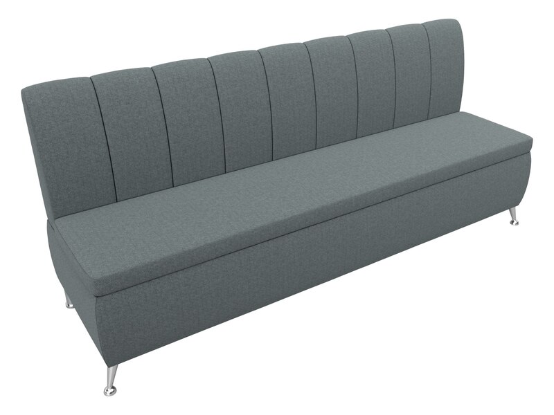 Диван кухонный прямой Кантри, Рогожка, Амур 07 серый