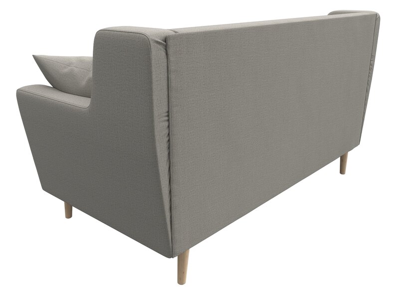 Диван кухонный прямой Брайтон 2, Рогожка, Амур 02 бежевый