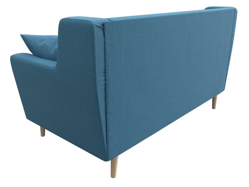 Диван кухонный прямой Брайтон 2, Рогожка, Амур 10 голубой