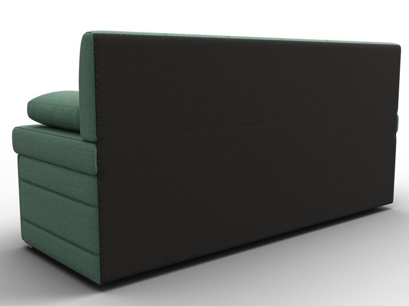 Диван кухонный прямой Лео, Рогожка, Амур 11 зеленый