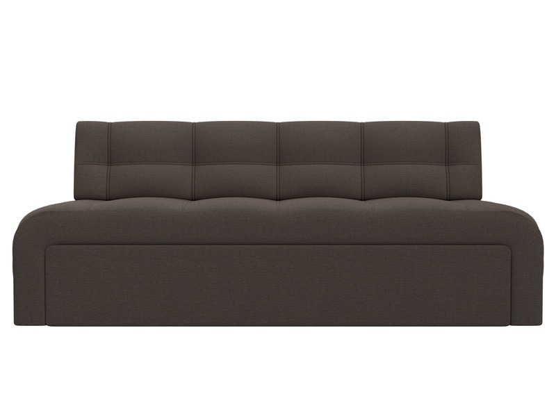 Диван кухонный прямой Люксор, Рогожка, Амур 05 коричневый