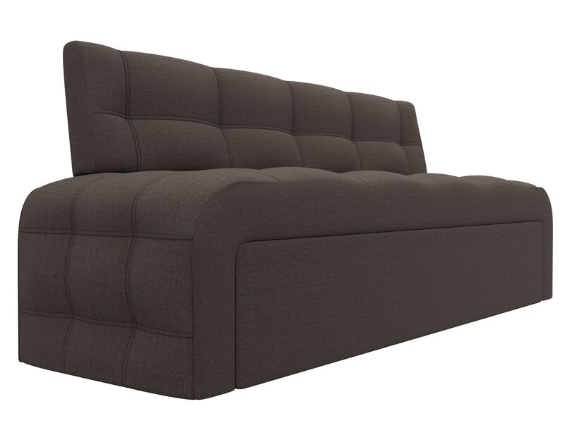 Диван кухонный прямой Люксор, Рогожка, Амур 05 коричневый