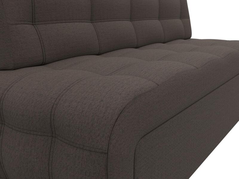 Диван кухонный прямой Люксор, Рогожка, Амур 05 коричневый