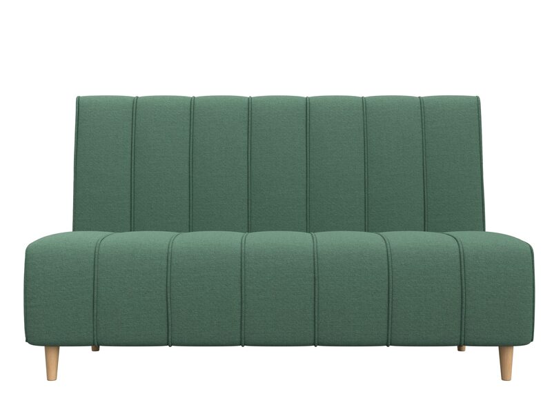 Диван кухонный прямой Ральф, Рогожка, Амур 11 зеленый