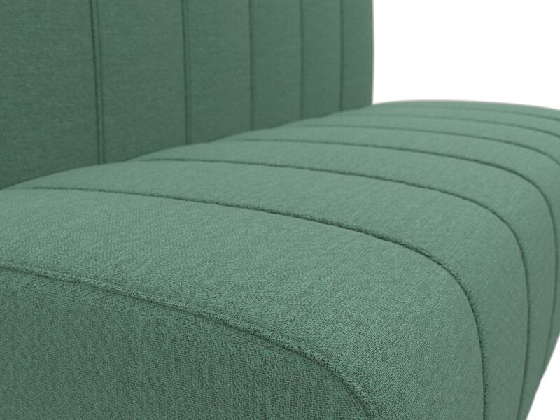 Диван кухонный прямой Ральф, Рогожка, Амур 11 зеленый