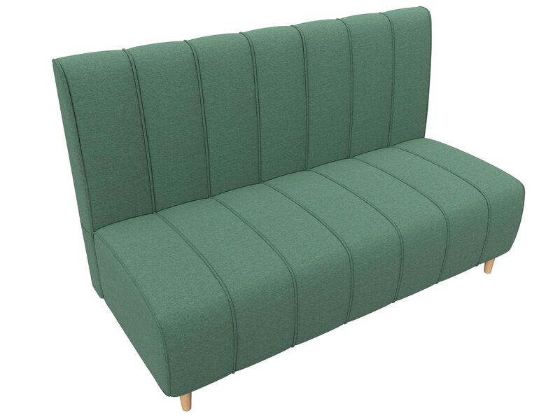 Диван кухонный прямой Ральф, Рогожка, Амур 11 зеленый