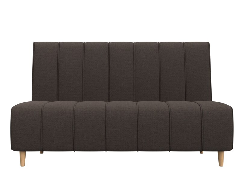 Диван кухонный прямой Ральф, Рогожка, Амур 05 коричневый