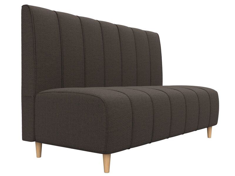 Диван кухонный прямой Ральф, Рогожка, Амур 05 коричневый