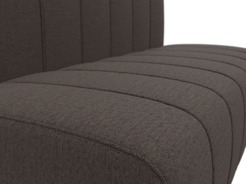 Диван кухонный прямой Ральф, Рогожка, Амур 05 коричневый