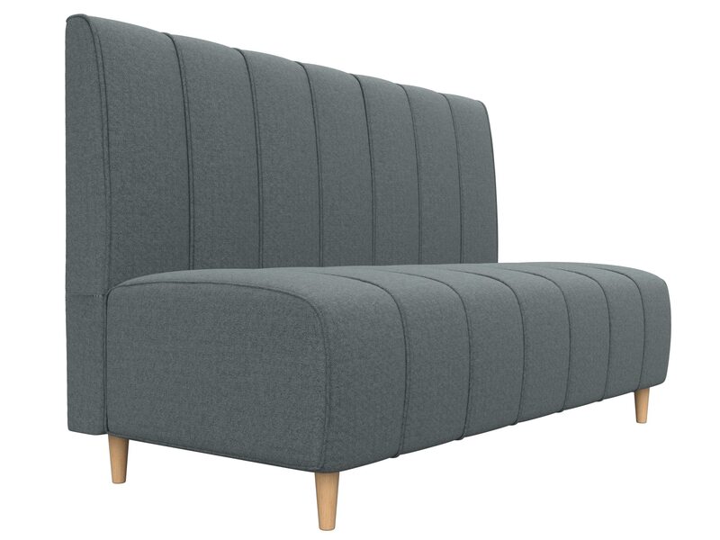 Диван кухонный прямой Ральф, Рогожка, Амур 07 серый