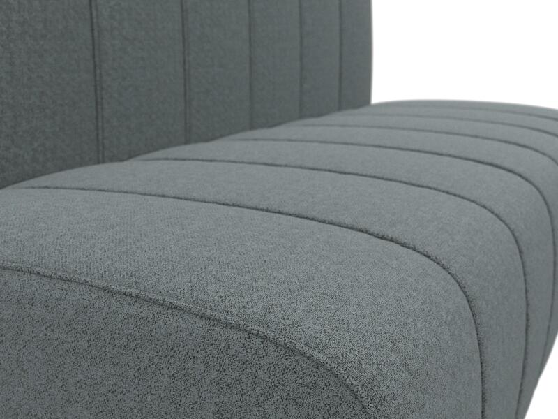 Диван кухонный прямой Ральф, Рогожка, Амур 07 серый