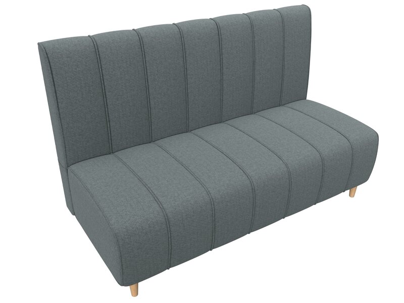 Диван кухонный прямой Ральф, Рогожка, Амур 07 серый