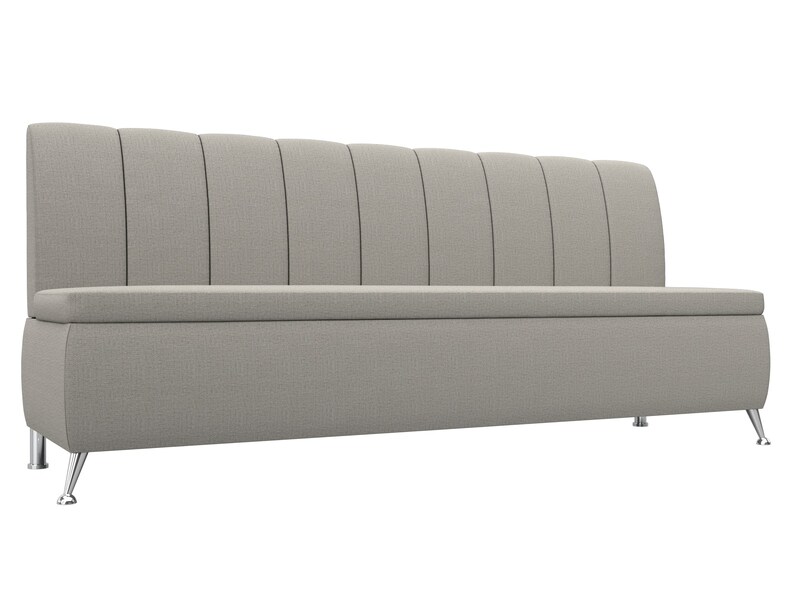 Диван кухонный прямой Кантри, Рогожка, Амур 02 бежевый