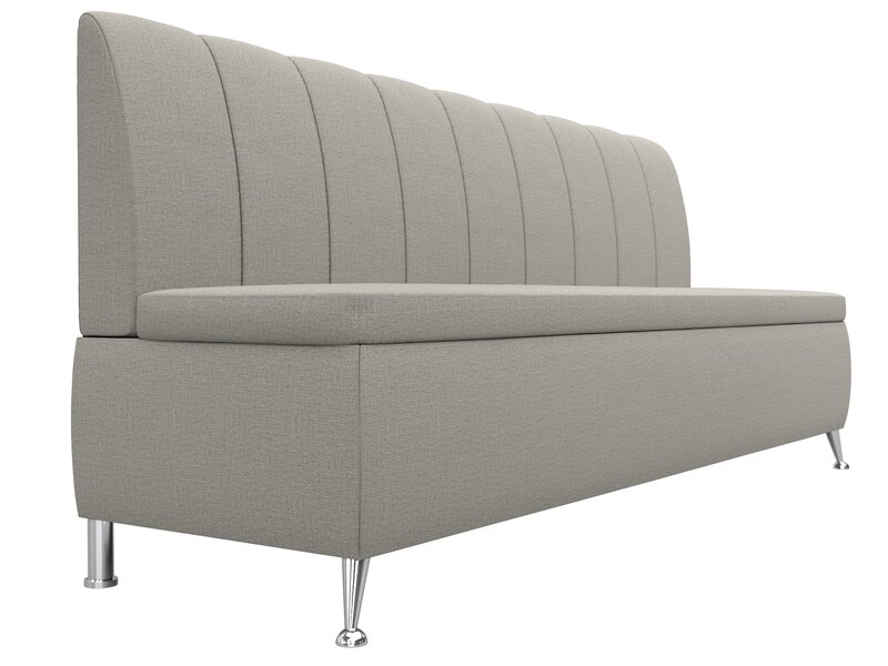 Диван кухонный прямой Кантри, Рогожка, Амур 02 бежевый