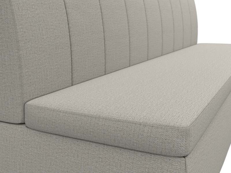 Диван кухонный прямой Кантри, Рогожка, Амур 02 бежевый