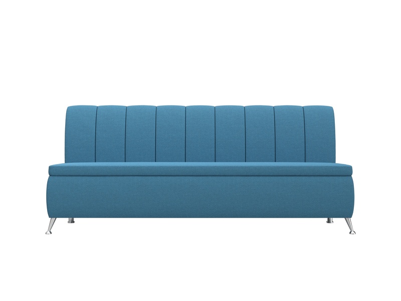 Диван кухонный прямой Кантри, Рогожка, Амур 10 голубой