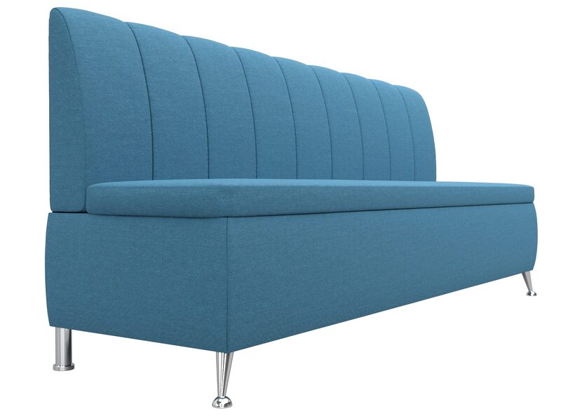 Диван кухонный прямой Кантри, Рогожка, Амур 10 голубой