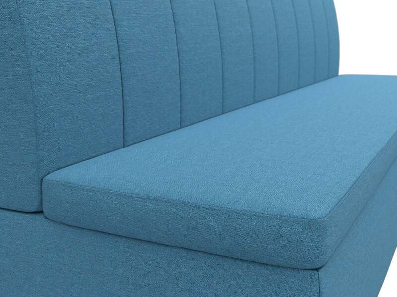 Диван кухонный прямой Кантри, Рогожка, Амур 10 голубой