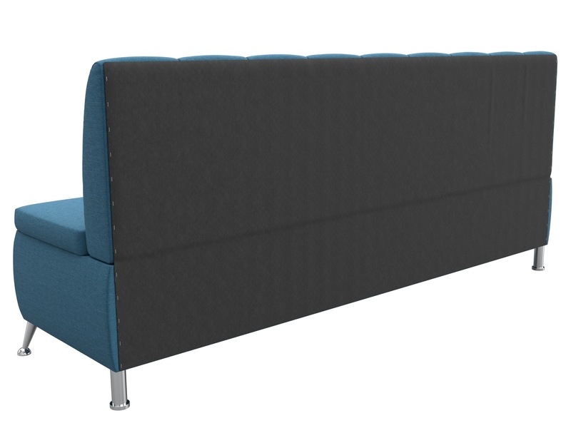 Диван кухонный прямой Кантри, Рогожка, Амур 10 голубой