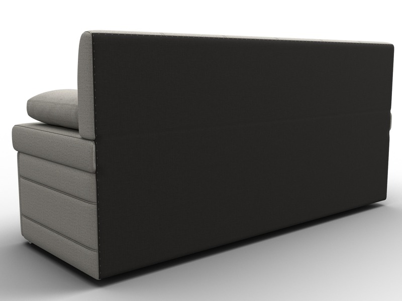 Диван кухонный прямой Лео, Рогожка, Амур 02 бежевый