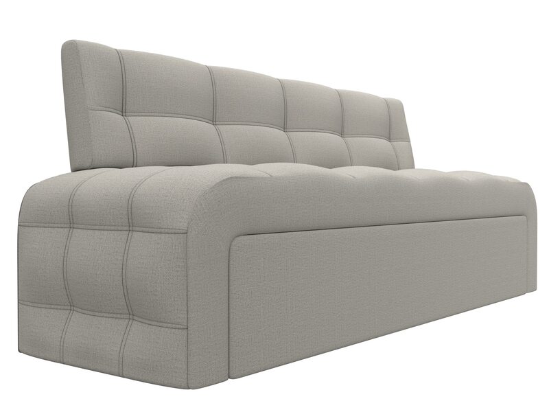 Диван кухонный прямой Люксор, Рогожка, Амур 02 бежевый