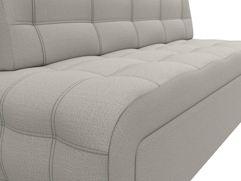 Диван кухонный прямой Люксор, Рогожка, Амур 02 бежевый