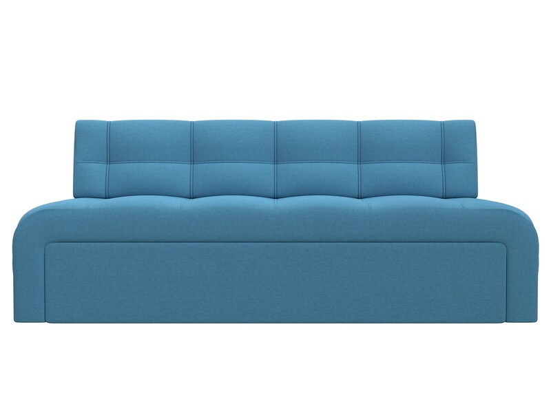 Диван кухонный прямой Люксор, Рогожка, Амур 10 голубой