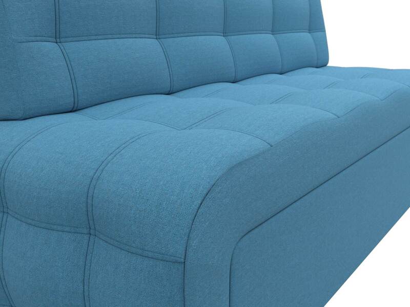 Диван кухонный прямой Люксор, Рогожка, Амур 10 голубой