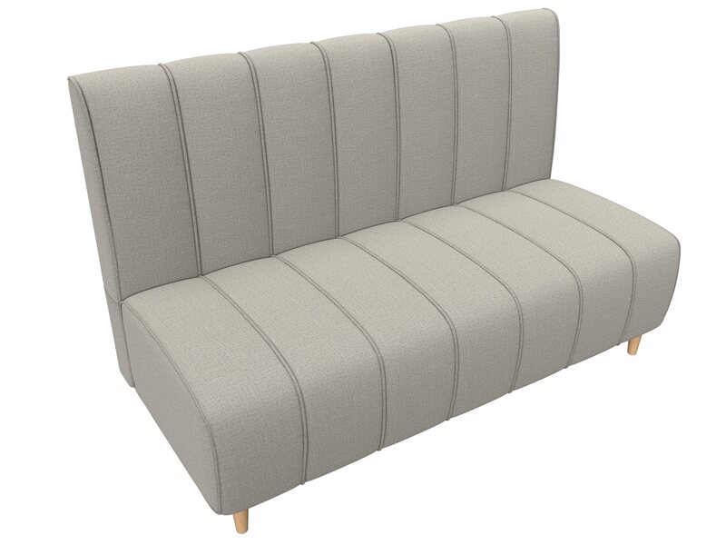 Диван кухонный прямой Ральф, Рогожка, Амур 02 бежевый