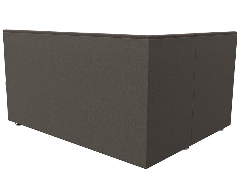 Диван кухонный угловой Уют левый угол, Рогожка, Амур 05 коричневый