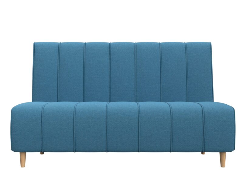 Диван кухонный прямой Ральф, Рогожка, Амур 10 голубой