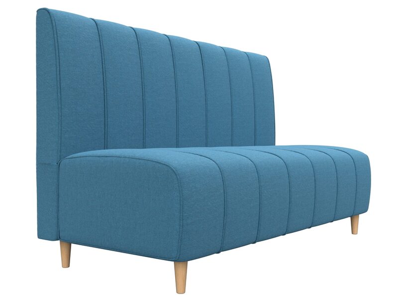 Диван кухонный прямой Ральф, Рогожка, Амур 10 голубой