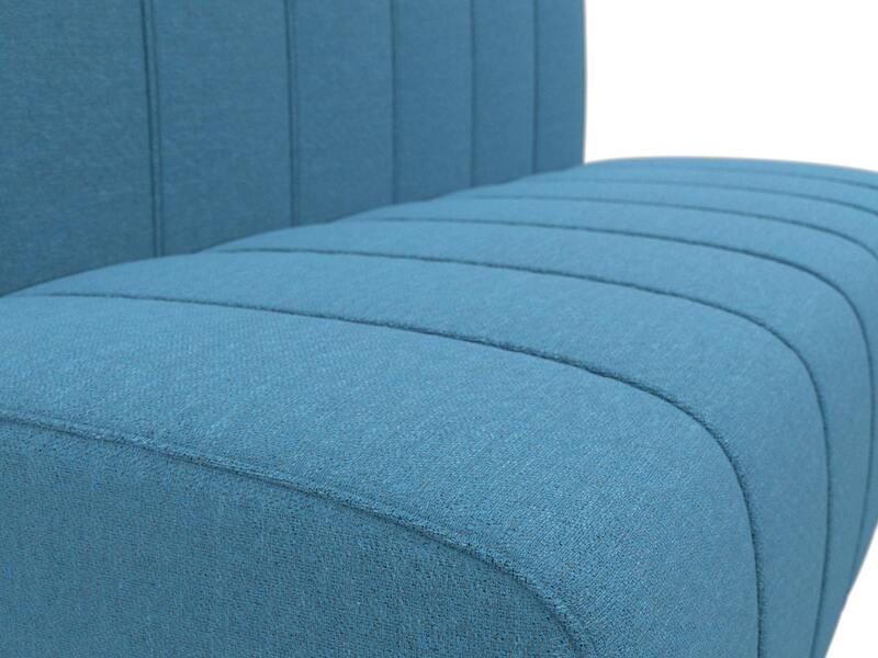 Диван кухонный прямой Ральф, Рогожка, Амур 10 голубой