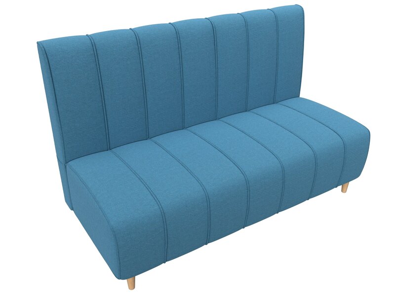 Диван кухонный прямой Ральф, Рогожка, Амур 10 голубой